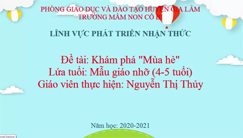 Khám phá: Mùa hè- MGN